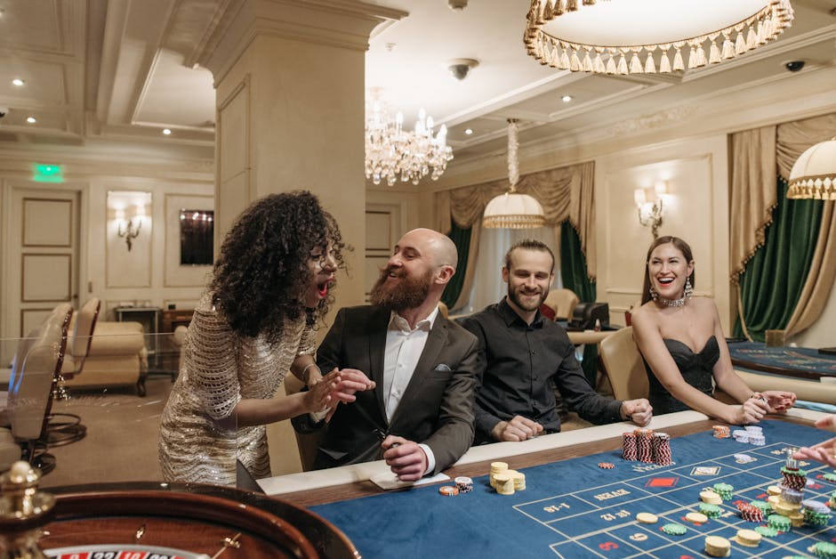 Luxurious gaming environment with elegant tables